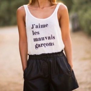 H&M divided French Quote Sweater Tank